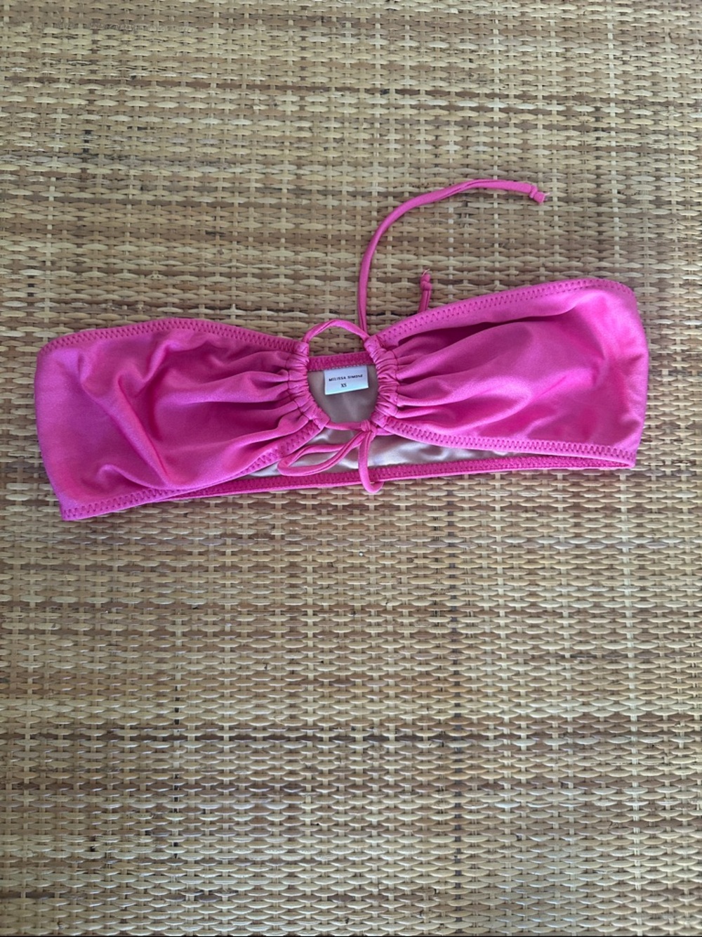FWRD Melissa Simone Women’s Hot Pink Bandeau Bikini Top